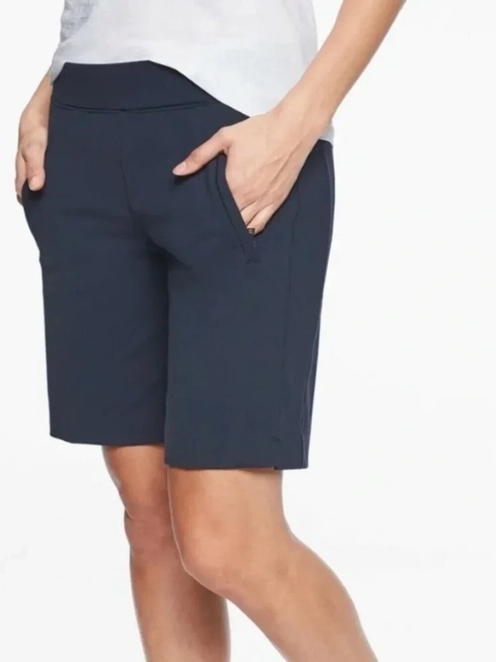 Athleta Modern Metro Bermuda Shorts in Black